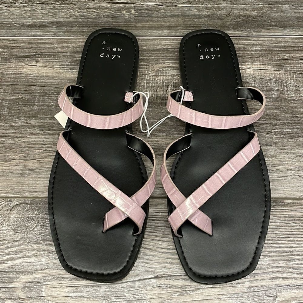 Women's Felicity Cross Strap Sandals - A New Day - Picture 6 of 8